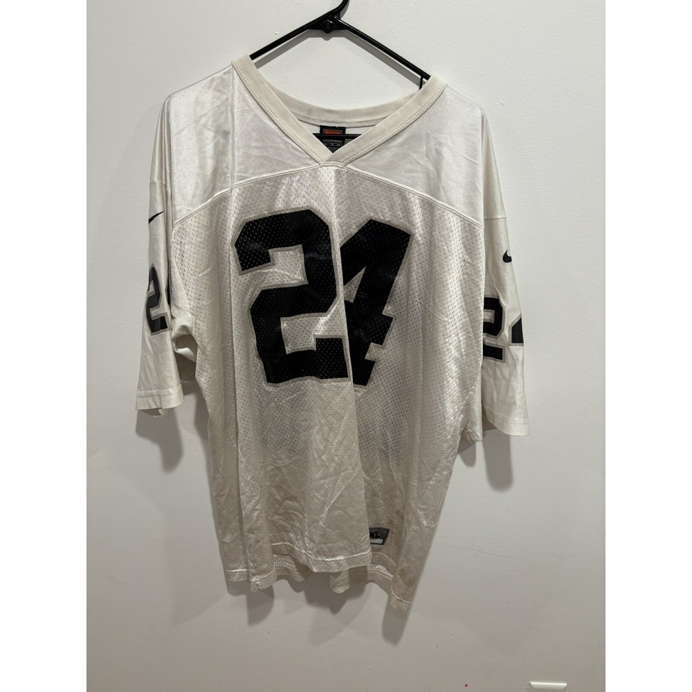 Vintage 90's NFL Charles Woodson Team Nike Jersey Oakland Raiders Size XL 26x32"